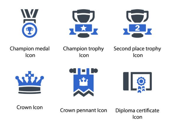 Awards Icon Set 4: Elevate Your Design Projects with Precision and Elegance