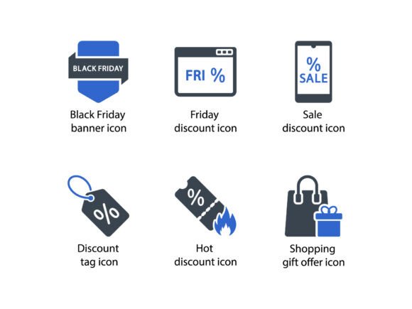 Black Friday Icon Set 1: Essential Design Tools