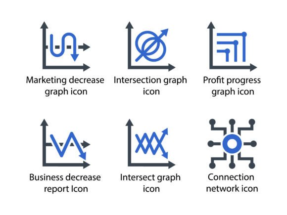 Business Graph Icon Set 5: Elevating Visual Communication in Modern Design