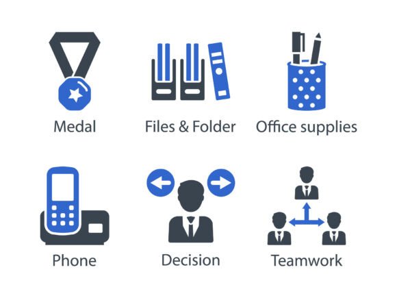 Business Office Icon Set 11: A Design Essential
