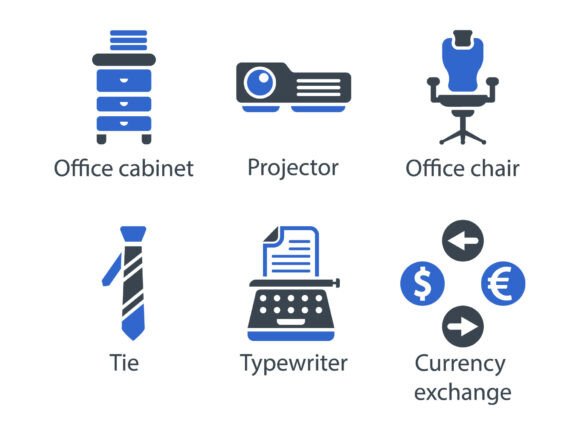 Business Office Icon Set 12