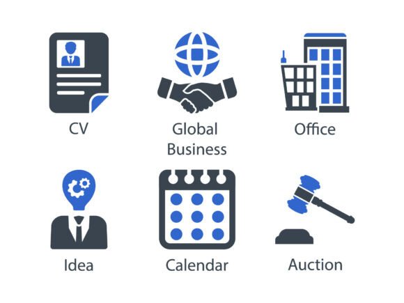 Business Office Icon Set 6: A Versatile Design Tool for Modern Professionals