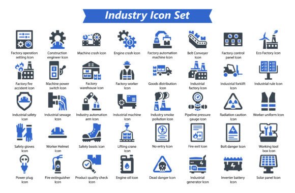 Industry Icon Set for Professional Designers