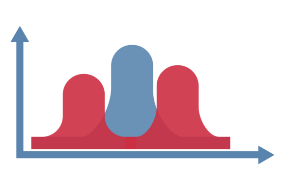 Infographic Diagram Color Icon. Area Cha