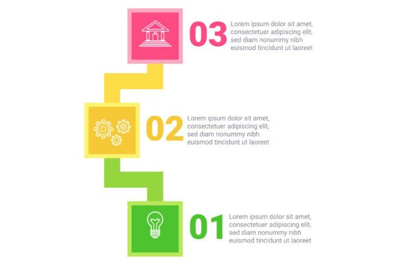 Infographic Showing Three-step Process