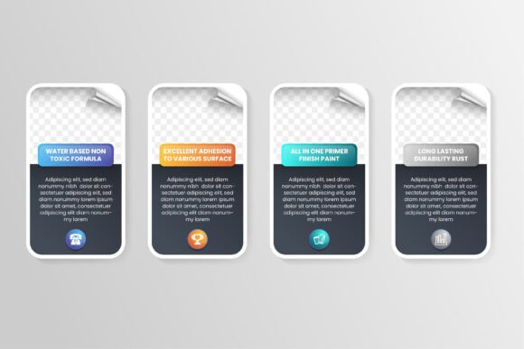 Sticker Infographic Rectangle Vertical